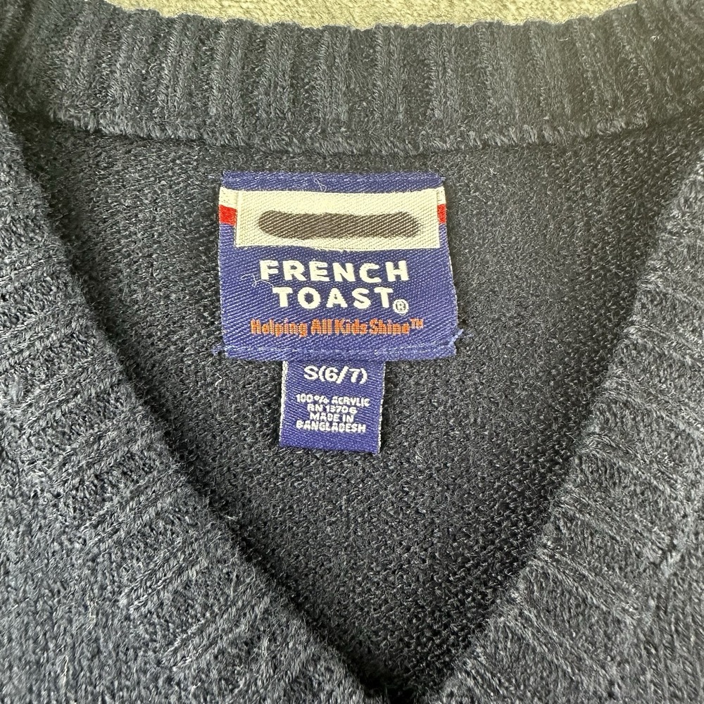 French Toast Outfit Set Boy's S (6/7) Pants Vest Navy Blue - Picture 6 of 7
